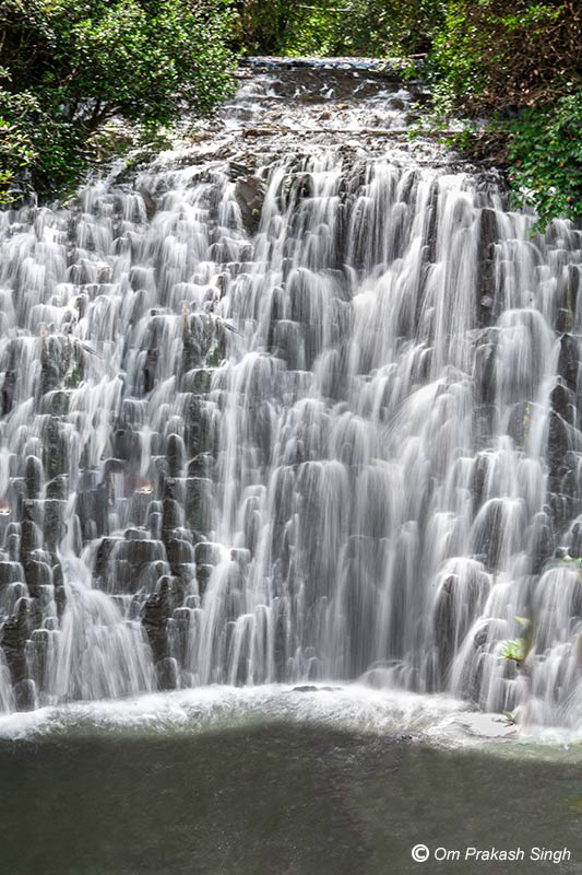 White colored water for improving mental health at Elephant Falls near Shillong in East Khasi Hills district, Meghalaya